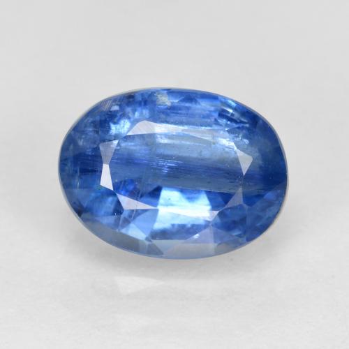 1.69캐럿 천연 라이트 네이비 블루 카이아나이트, 타원형 컷, 8.2×6 mm, SI