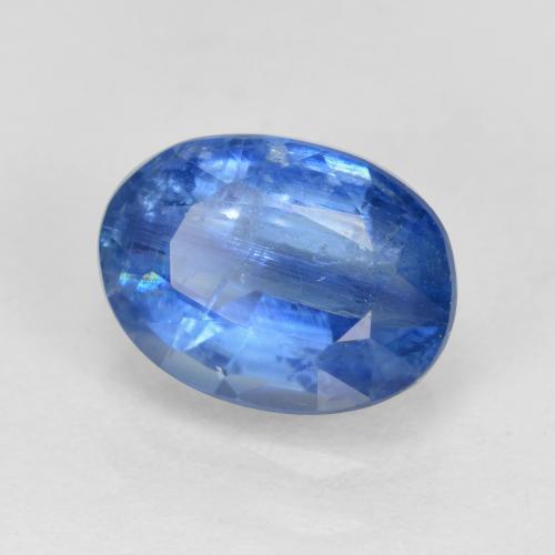 1.69캐럿 천연 라이트 네이비 블루 카이아나이트, 타원형 컷, 8.2×6 mm, SI