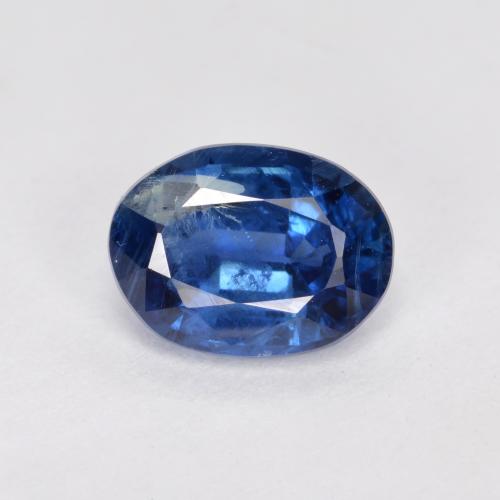 1.71캐럿 천연 네이비 블루 카이아나이트, 타원형 컷, 8.2×6.1 mm, SI