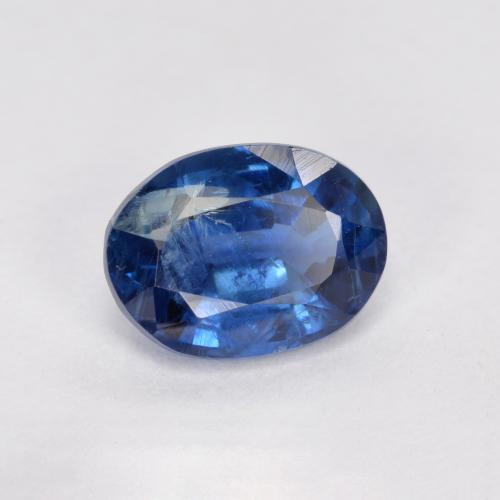 1.71캐럿 천연 네이비 블루 카이아나이트, 타원형 컷, 8.2×6.1 mm, SI