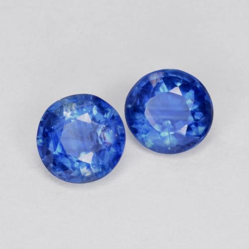 1.26캐럿 천연 콘플라워 블루 카이아나이트 보석, 라운드 컷, 5.17 mm, SI