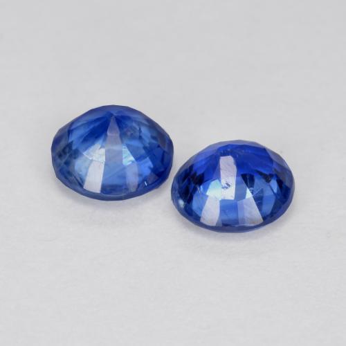 1.26캐럿 천연 콘플라워 블루 카이아나이트 보석, 라운드 컷, 5.17 mm, SI