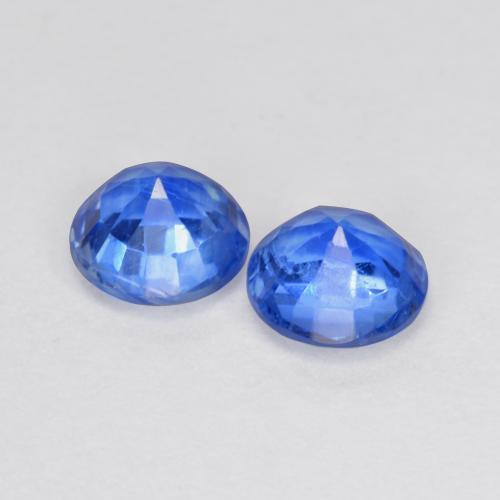 1.36캐럿 천연 베이비 블루 카이아나이트 보석, 라운드 컷, 5.20 mm, SI
