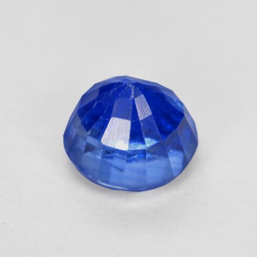 0.93캐럿 천연 네이비 블루 카이아나이트, 라운드 컷, 5.14 mm, VS-SI
