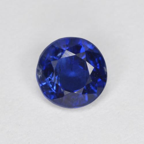 0.54캐럿 천연 딥 블루 카이아나이트, 라운드 컷, 5.05 mm, VS-SI