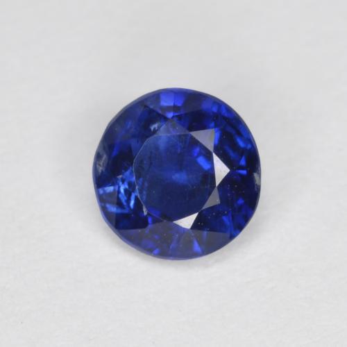 0.54캐럿 천연 딥 블루 카이아나이트, 라운드 컷, 5.05 mm, VS-SI