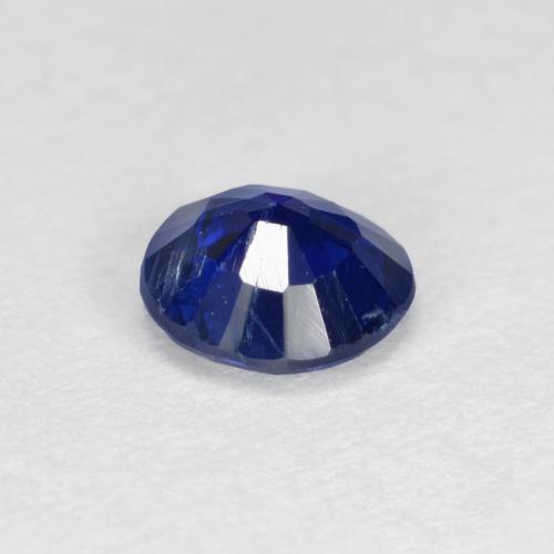 0.54캐럿 천연 딥 블루 카이아나이트, 라운드 컷, 5.05 mm, VS-SI