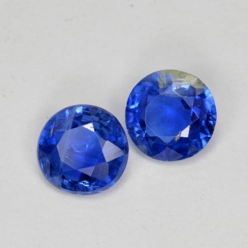 0.96캐럿 천연 딥 애저 블루 카이아나이트 보석, 라운드 컷, 4.94 mm, SI