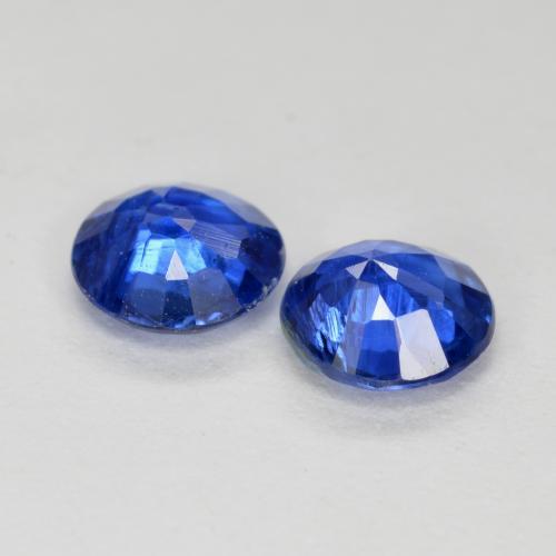 0.96캐럿 천연 딥 애저 블루 카이아나이트 보석, 라운드 컷, 4.94 mm, SI