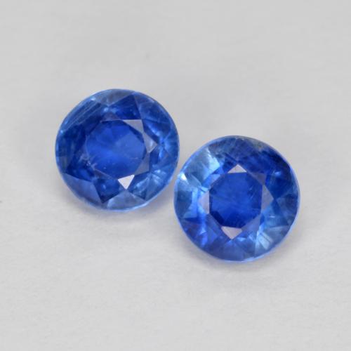 0.85캐럿 천연 이집트 블루 카이아나이트 보석, 라운드 컷, 4.25 mm, SI