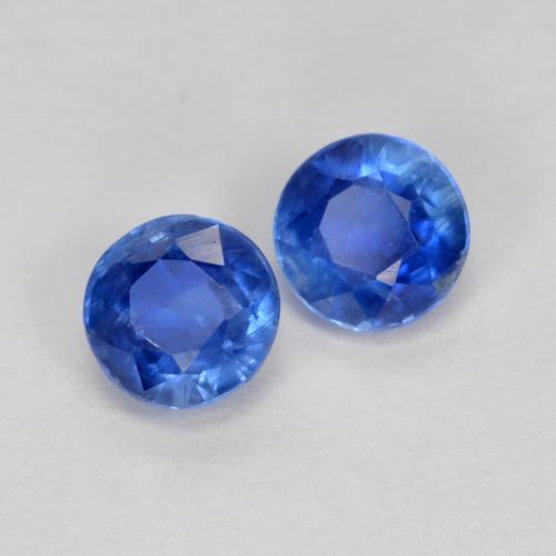 0.85캐럿 천연 이집트 블루 카이아나이트 보석, 라운드 컷, 4.25 mm, SI