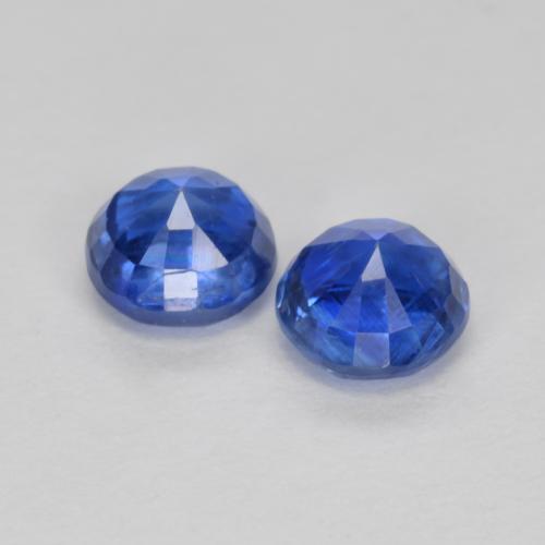 0.85캐럿 천연 이집트 블루 카이아나이트 보석, 라운드 컷, 4.25 mm, SI