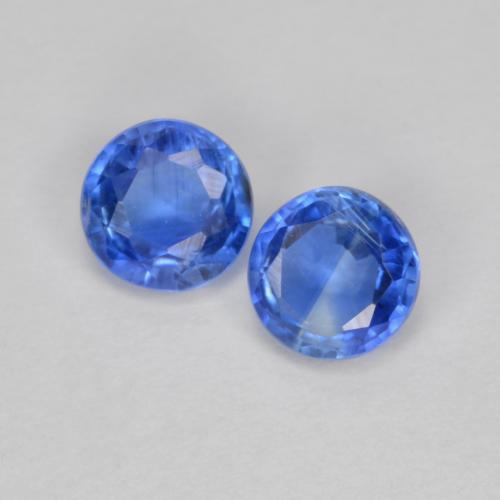 0.69캐럿 천연 딥 애저 블루 카이아나이트 보석, 라운드 컷, 4.06 mm, SI