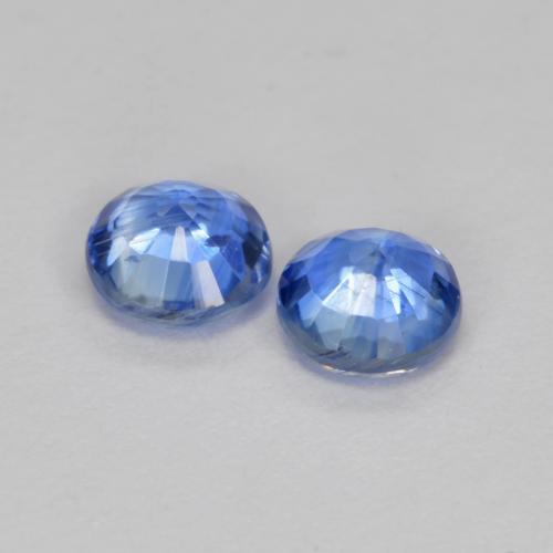 0.69캐럿 천연 딥 애저 블루 카이아나이트 보석, 라운드 컷, 4.06 mm, SI