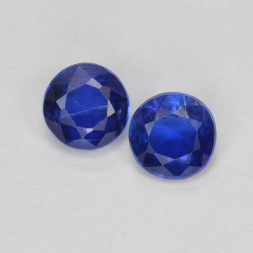 0.75캐럿 천연 네이비 블루 카이아나이트 보석, 라운드 컷, 4.22 mm, VS-SI
