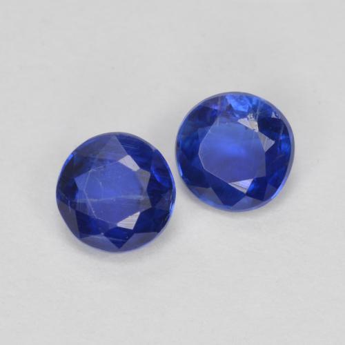 0.75캐럿 천연 네이비 블루 카이아나이트 보석, 라운드 컷, 4.22 mm, VS-SI