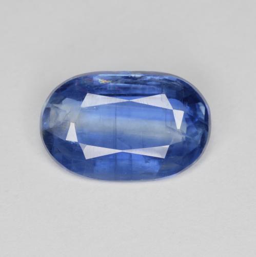 2.57캐럿 천연 미디엄 다크 블루 카이아나이트, 타원형 컷, 11×7.1 mm, SI