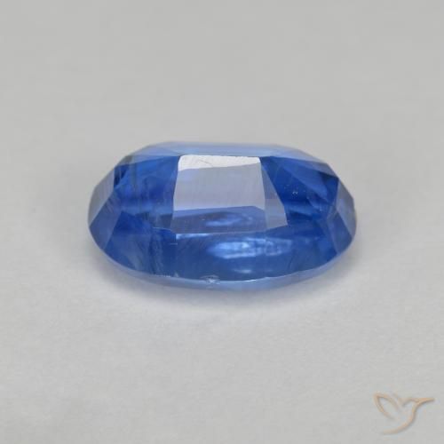 2.95캐럿 천연 밝은 파란색 카이아나이트, 타원형 컷, 9.6×7.1 mm, VS-SI