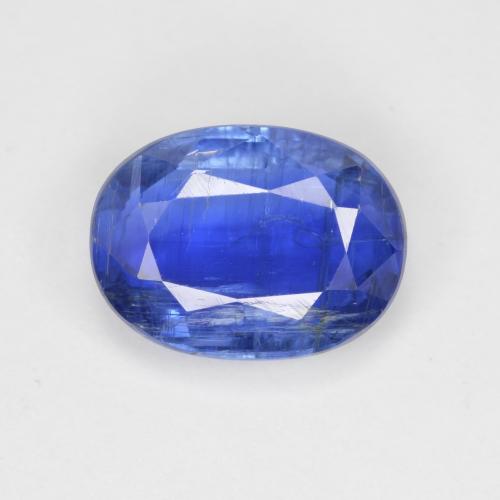 3.26캐럿 천연 딥 블루 카이아나이트, 타원형 컷, 10.2×7.6 mm, SI