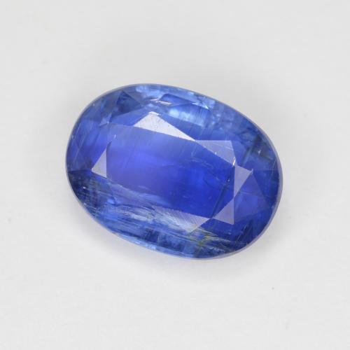 3.26캐럿 천연 딥 블루 카이아나이트, 타원형 컷, 10.2×7.6 mm, SI