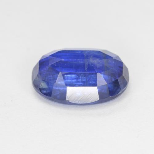 3.26캐럿 천연 딥 블루 카이아나이트, 타원형 컷, 10.2×7.6 mm, SI
