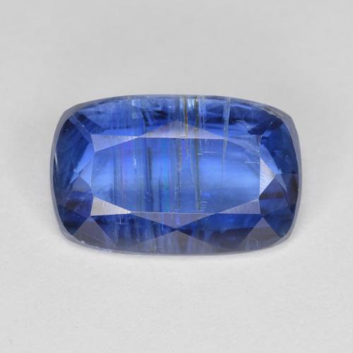 3.76캐럿 천연 네이비 블루 카이아나이트, 쿠션 컷, 11.6×7.3 mm, SI