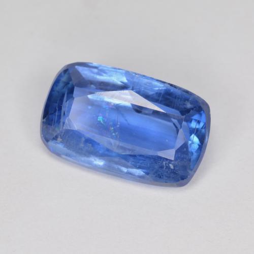3.10캐럿 천연 딥 블루 카이아나이트, 쿠션 컷, 10.8×6.7 mm, SI