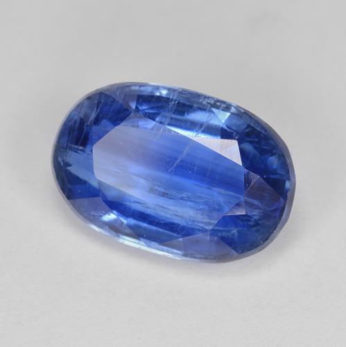 3.98캐럿 천연 딥 블루 카이아나이트, 타원형 컷, 11.6×7.7 mm, SI