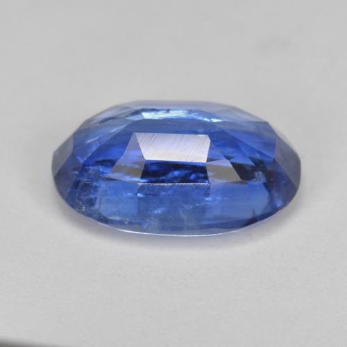 3.98캐럿 천연 딥 블루 카이아나이트, 타원형 컷, 11.6×7.7 mm, SI