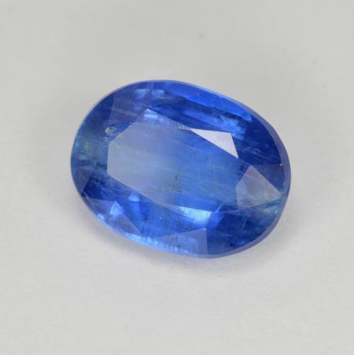 3.32캐럿 천연 네이비 블루 카이아나이트, 타원형 컷, 10.1×7.5 mm, SI