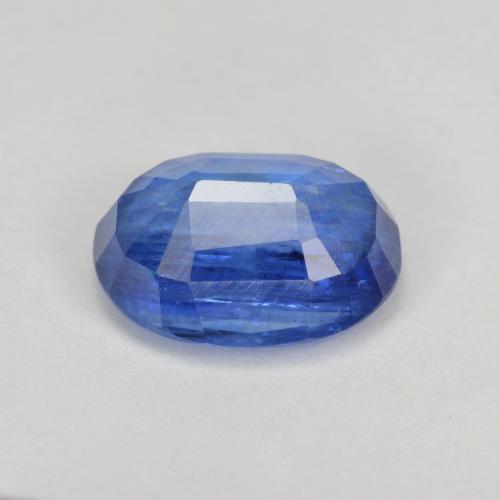 3.32캐럿 천연 네이비 블루 카이아나이트, 타원형 컷, 10.1×7.5 mm, SI