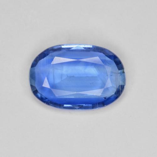 3.04캐럿 천연 딥 블루 카이아나이트, 타원형 컷, 12.2×8.4 mm, VS-SI
