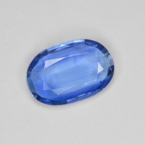 3.04캐럿 천연 딥 블루 카이아나이트, 타원형 컷, 12.2×8.4 mm, VS-SI