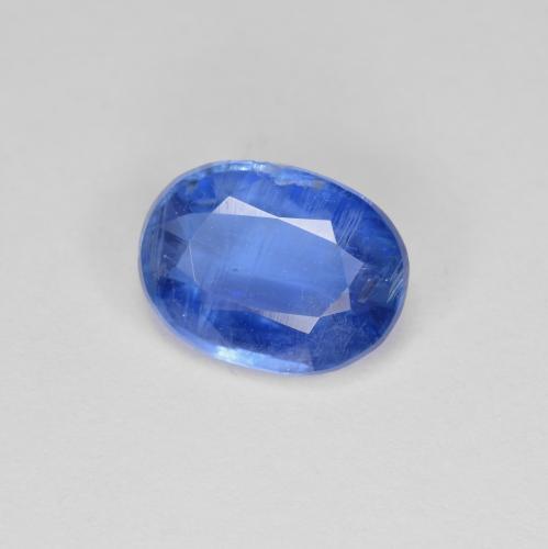 3.12캐럿 천연 네이비 블루 카이아나이트, 타원형 컷, 10.1×7.6 mm, VS-SI