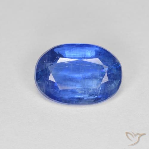 2.72캐럿 천연 다크 블루 카이아나이트, 타원형 컷, 10.1×7.2 mm, SI