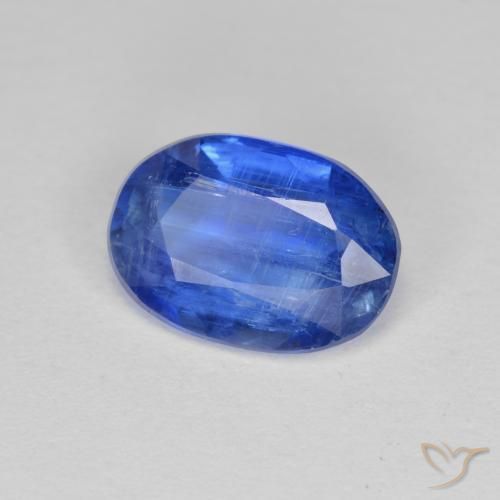 2.72캐럿 천연 다크 블루 카이아나이트, 타원형 컷, 10.1×7.2 mm, SI