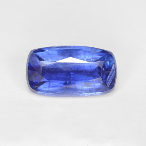 2.68캐럿 천연 인텐스 블루 카이아나이트, 쿠션 컷, 10.7×6 mm, SI