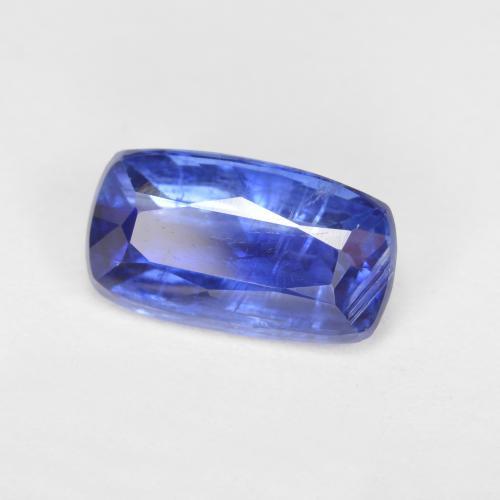 2.68캐럿 천연 인텐스 블루 카이아나이트, 쿠션 컷, 10.7×6 mm, SI