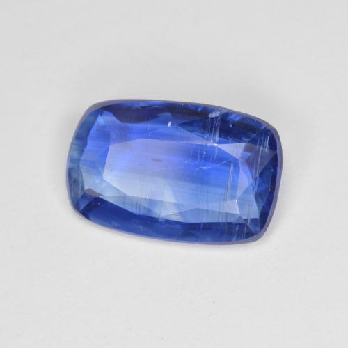 2.94캐럿 천연 네이비 블루 카이아나이트, 쿠션 컷, 11.6×7.5 mm, SI