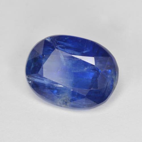4.46캐럿 천연 딥 블루 카이아나이트, 타원형 컷, 11.3×8.6 mm, SI