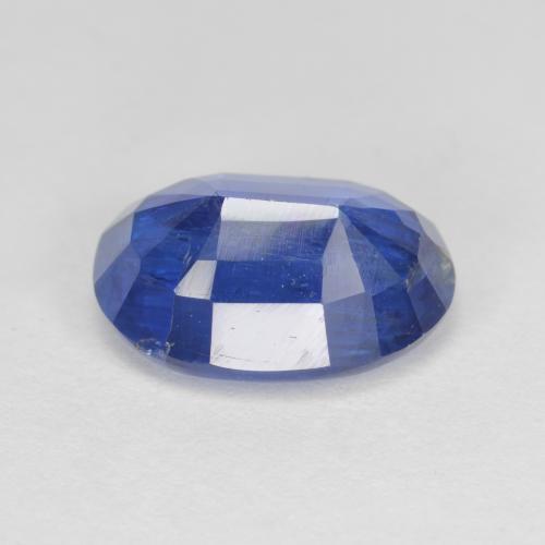 4.46캐럿 천연 딥 블루 카이아나이트, 타원형 컷, 11.3×8.6 mm, SI