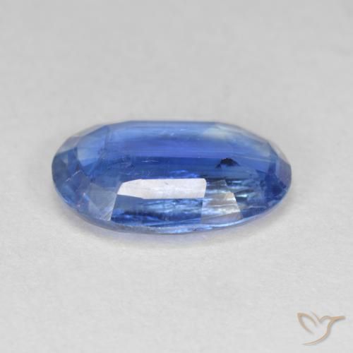3.39캐럿 천연 미디엄 다크 블루 카이아나이트, 타원형 컷, 11.9×8.3 mm, SI-I1