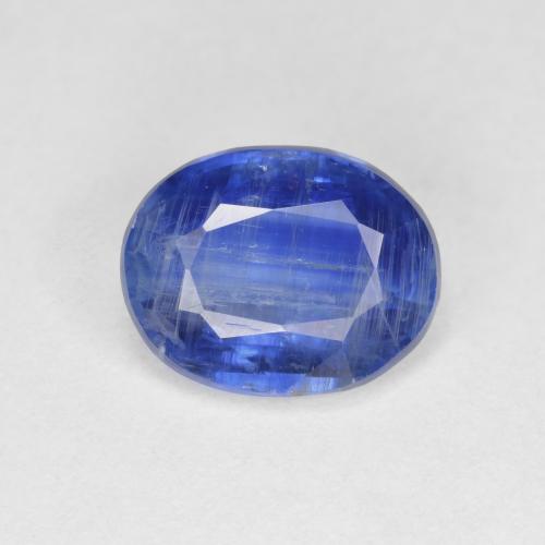 3.22캐럿 천연 딥 블루 카이아나이트, 타원형 컷, 10.2×8 mm, SI-I1