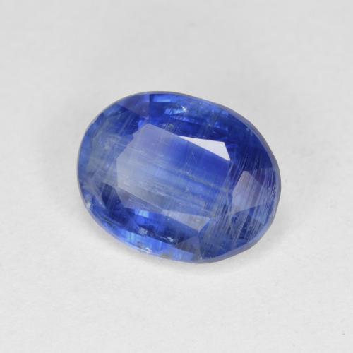 3.22캐럿 천연 딥 블루 카이아나이트, 타원형 컷, 10.2×8 mm, SI-I1