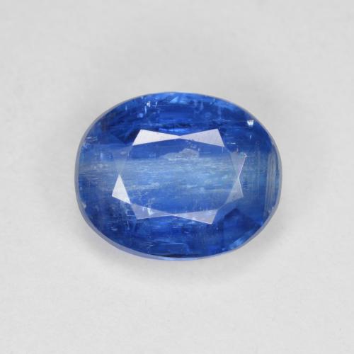 3.86캐럿 천연 이집트 블루 카이아나이트, 타원형 컷, 10.3×8.4 mm, SI-I1