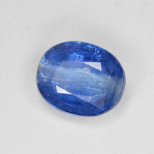 3.86캐럿 천연 이집트 블루 카이아나이트, 타원형 컷, 10.3×8.4 mm, SI-I1