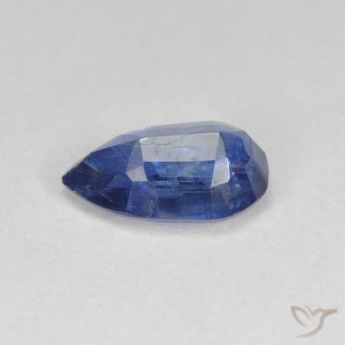 2.55캐럿 천연 딥 블루 카이아나이트, 배 모양, 10.6×6.7 mm, SI-I1