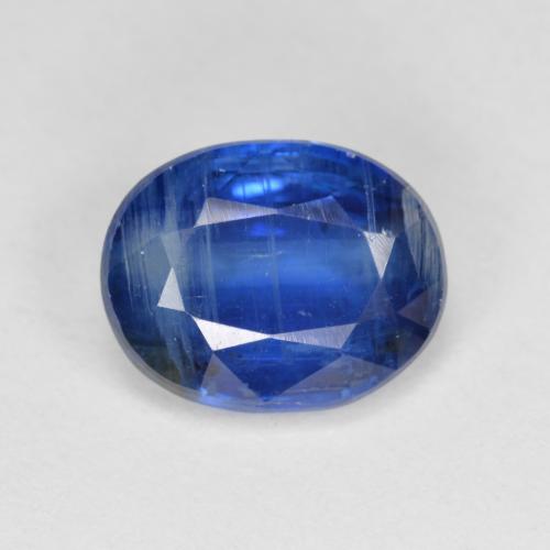 3.48캐럿 천연 딥 블루 카이아나이트, 타원형 컷, 10.1×8 mm, VS-SI