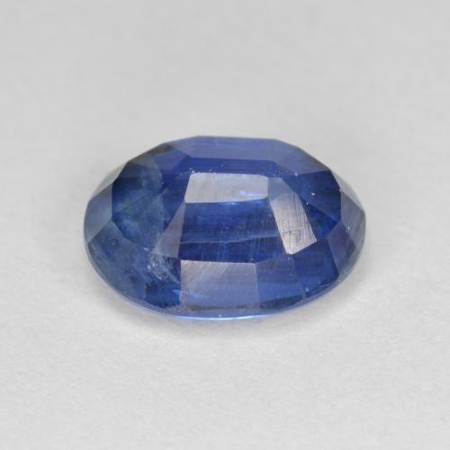 3.48캐럿 천연 딥 블루 카이아나이트, 타원형 컷, 10.1×8 mm, VS-SI