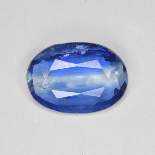 3.65캐럿 천연 미디엄 네이비 블루 카이아나이트, 타원형 컷, 12.5×8.8 mm, SI-I1